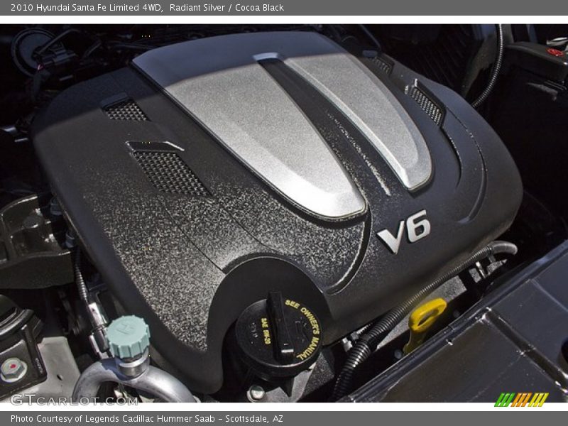 Radiant Silver / Cocoa Black 2010 Hyundai Santa Fe Limited 4WD