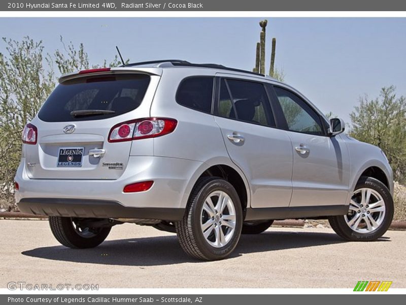 Radiant Silver / Cocoa Black 2010 Hyundai Santa Fe Limited 4WD