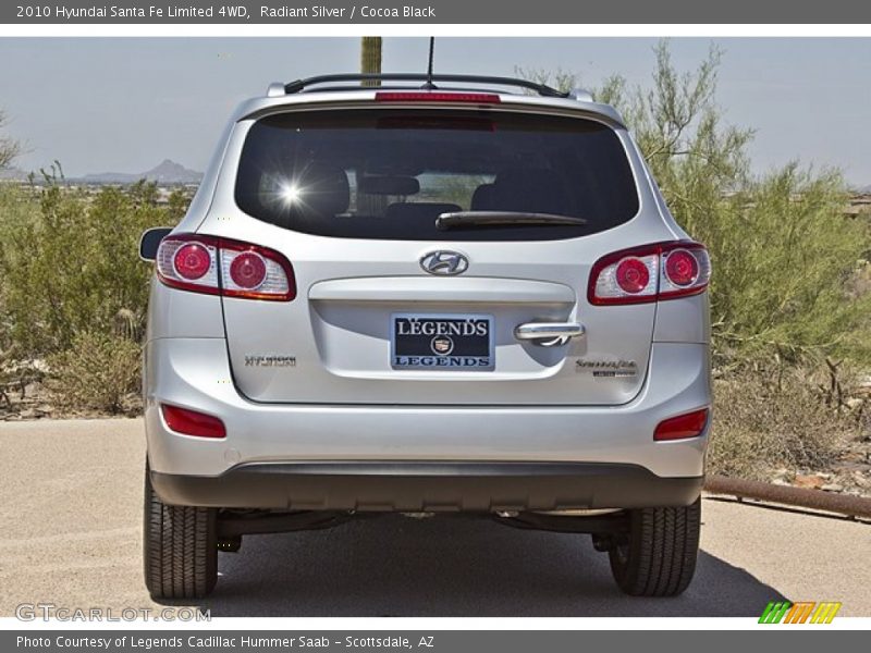 Radiant Silver / Cocoa Black 2010 Hyundai Santa Fe Limited 4WD