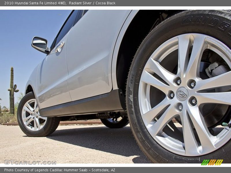 Radiant Silver / Cocoa Black 2010 Hyundai Santa Fe Limited 4WD