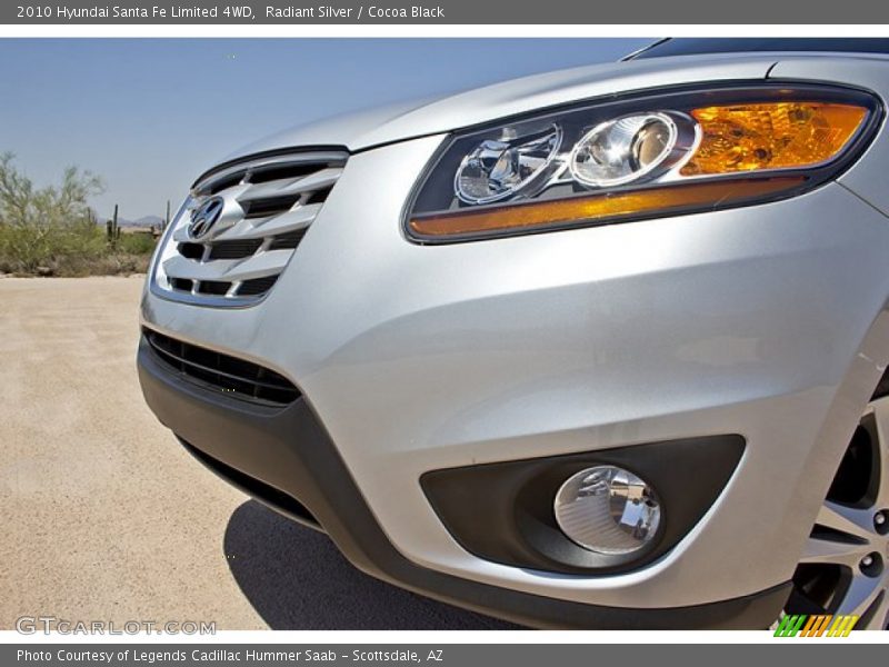 Radiant Silver / Cocoa Black 2010 Hyundai Santa Fe Limited 4WD