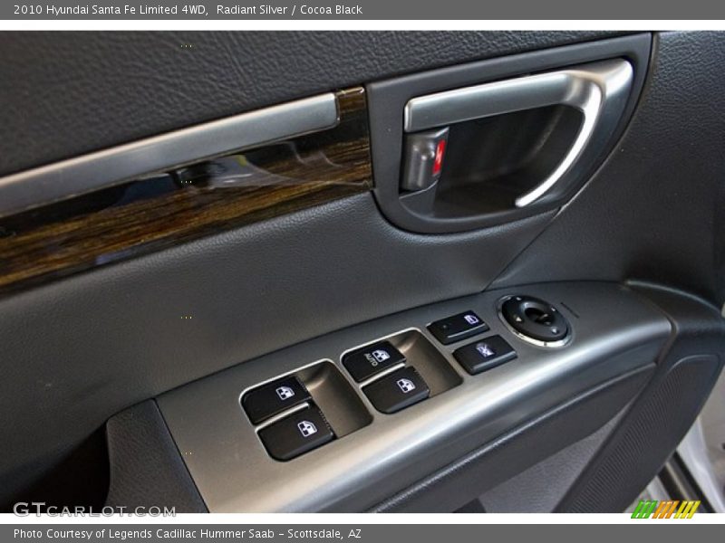 Radiant Silver / Cocoa Black 2010 Hyundai Santa Fe Limited 4WD