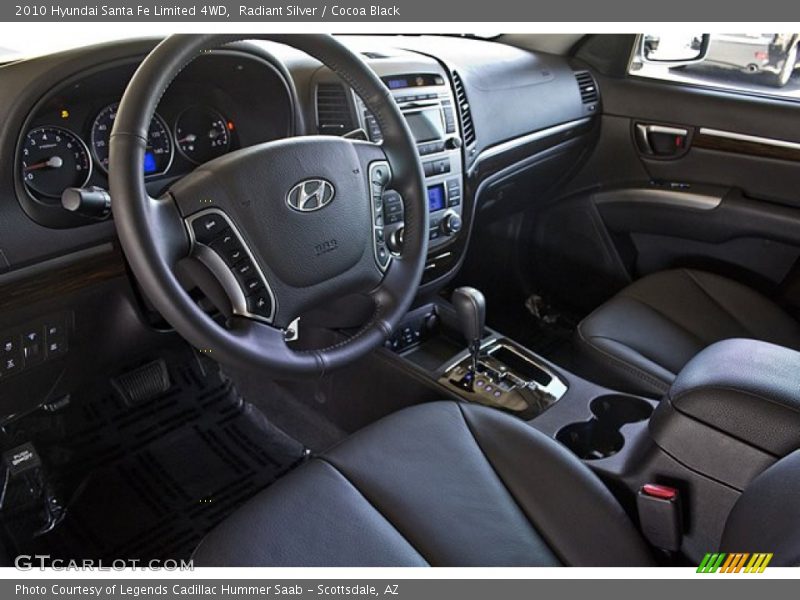 Radiant Silver / Cocoa Black 2010 Hyundai Santa Fe Limited 4WD