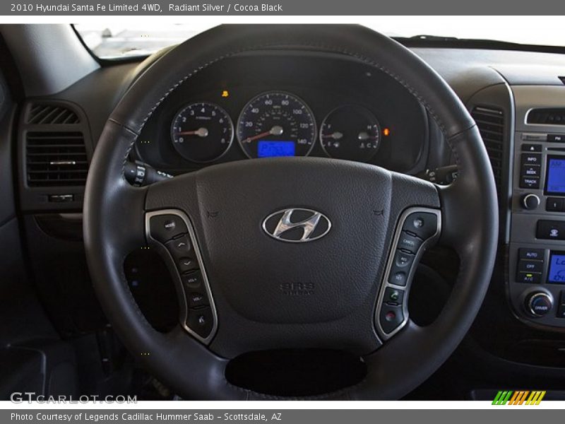 Radiant Silver / Cocoa Black 2010 Hyundai Santa Fe Limited 4WD