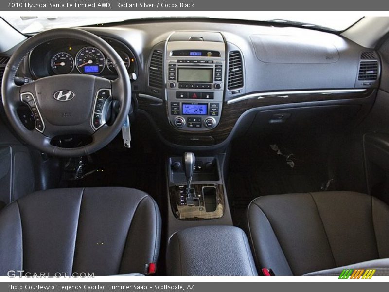 Radiant Silver / Cocoa Black 2010 Hyundai Santa Fe Limited 4WD