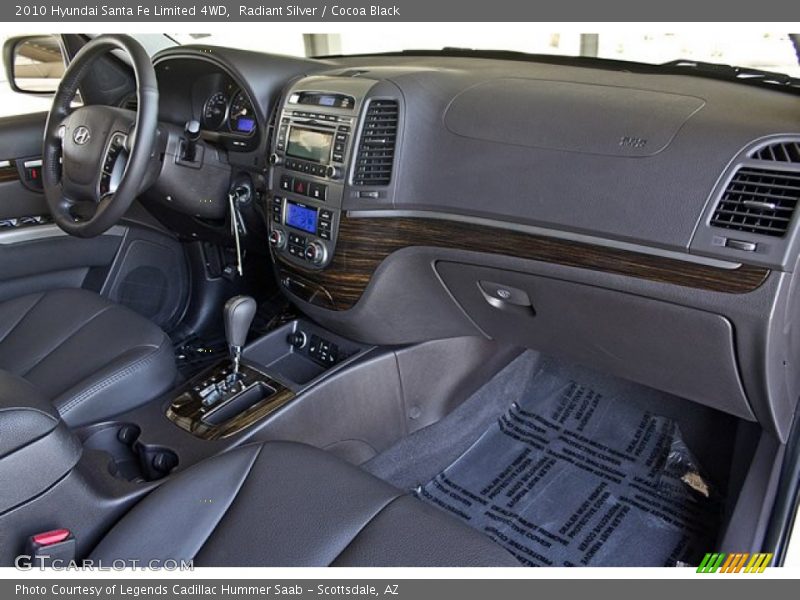 Radiant Silver / Cocoa Black 2010 Hyundai Santa Fe Limited 4WD