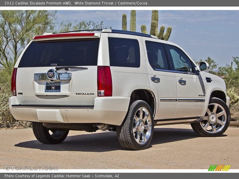 White Diamond Tricoat / Cashmere/Cocoa 2011 Cadillac Escalade Premium AWD