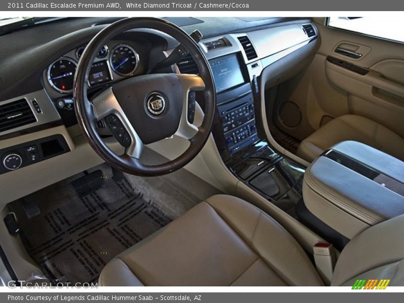 White Diamond Tricoat / Cashmere/Cocoa 2011 Cadillac Escalade Premium AWD