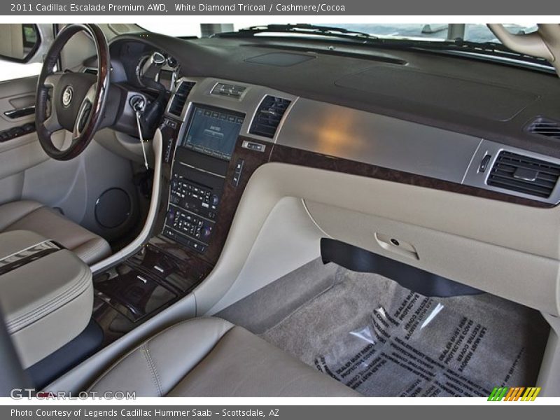 White Diamond Tricoat / Cashmere/Cocoa 2011 Cadillac Escalade Premium AWD