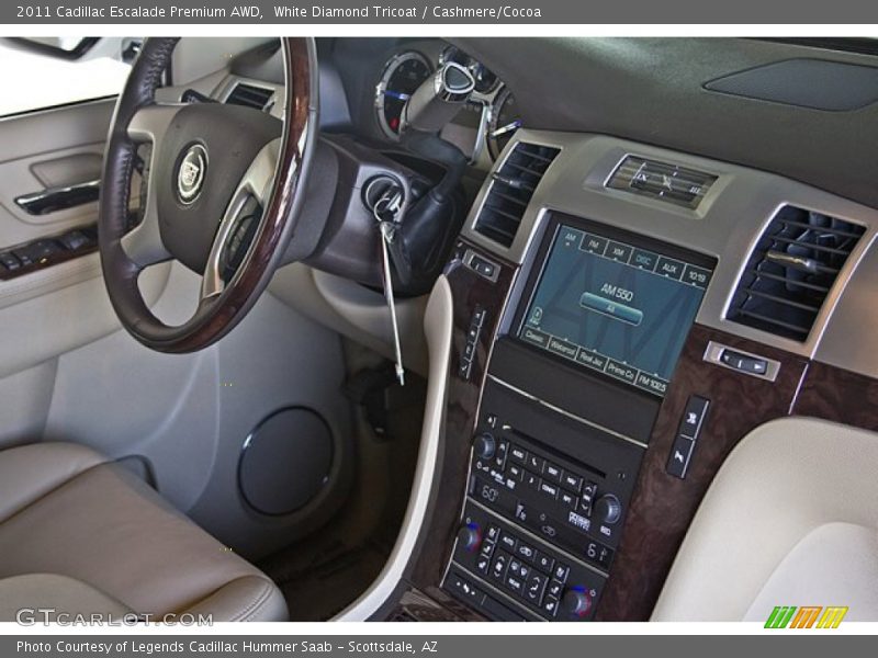 White Diamond Tricoat / Cashmere/Cocoa 2011 Cadillac Escalade Premium AWD