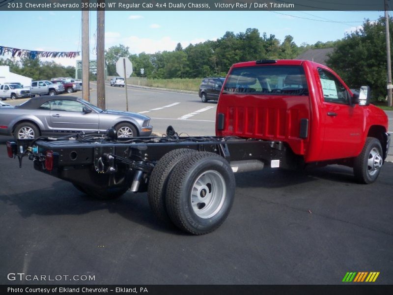 Victory Red / Dark Titanium 2013 Chevrolet Silverado 3500HD WT Regular Cab 4x4 Dually Chassis