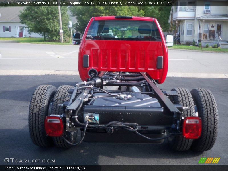Victory Red / Dark Titanium 2013 Chevrolet Silverado 3500HD WT Regular Cab 4x4 Dually Chassis