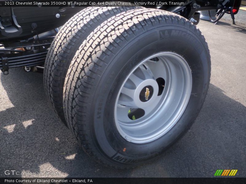 Victory Red / Dark Titanium 2013 Chevrolet Silverado 3500HD WT Regular Cab 4x4 Dually Chassis