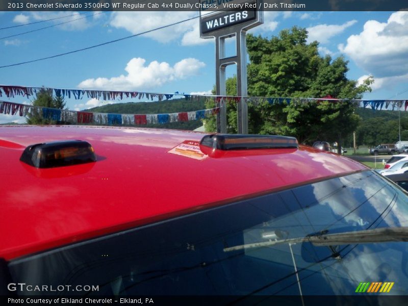 Victory Red / Dark Titanium 2013 Chevrolet Silverado 3500HD WT Regular Cab 4x4 Dually Chassis