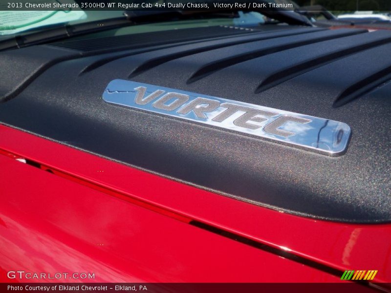 Victory Red / Dark Titanium 2013 Chevrolet Silverado 3500HD WT Regular Cab 4x4 Dually Chassis