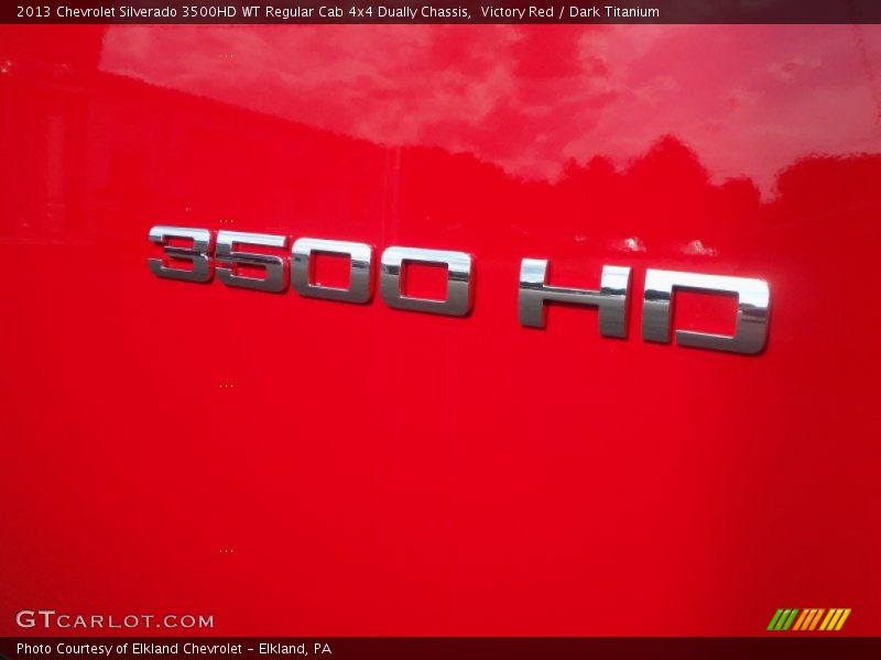 Victory Red / Dark Titanium 2013 Chevrolet Silverado 3500HD WT Regular Cab 4x4 Dually Chassis