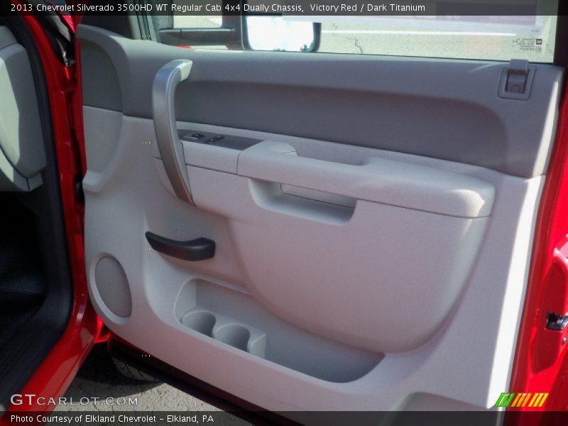 Victory Red / Dark Titanium 2013 Chevrolet Silverado 3500HD WT Regular Cab 4x4 Dually Chassis
