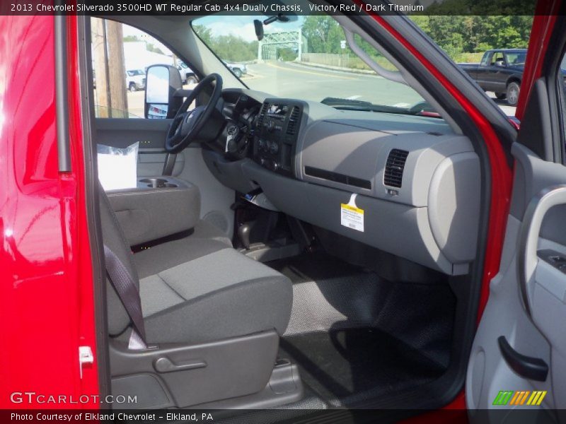 Victory Red / Dark Titanium 2013 Chevrolet Silverado 3500HD WT Regular Cab 4x4 Dually Chassis
