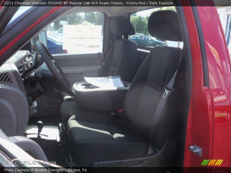 Victory Red / Dark Titanium 2013 Chevrolet Silverado 3500HD WT Regular Cab 4x4 Dually Chassis