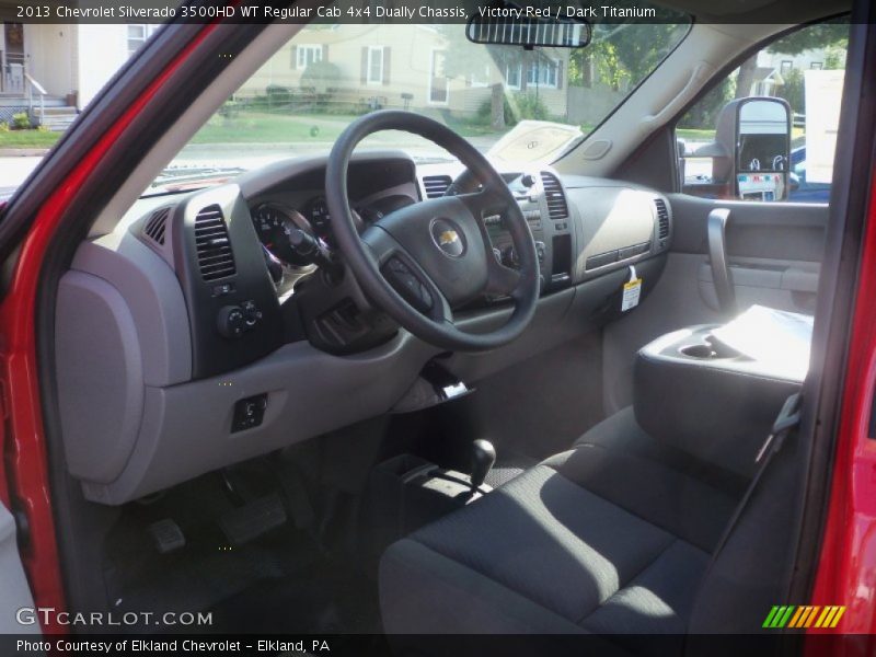 Victory Red / Dark Titanium 2013 Chevrolet Silverado 3500HD WT Regular Cab 4x4 Dually Chassis