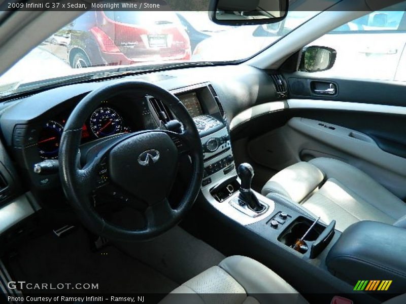 Moonlight White / Stone 2009 Infiniti G 37 x Sedan
