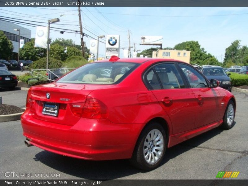Crimson Red / Beige 2009 BMW 3 Series 328xi Sedan