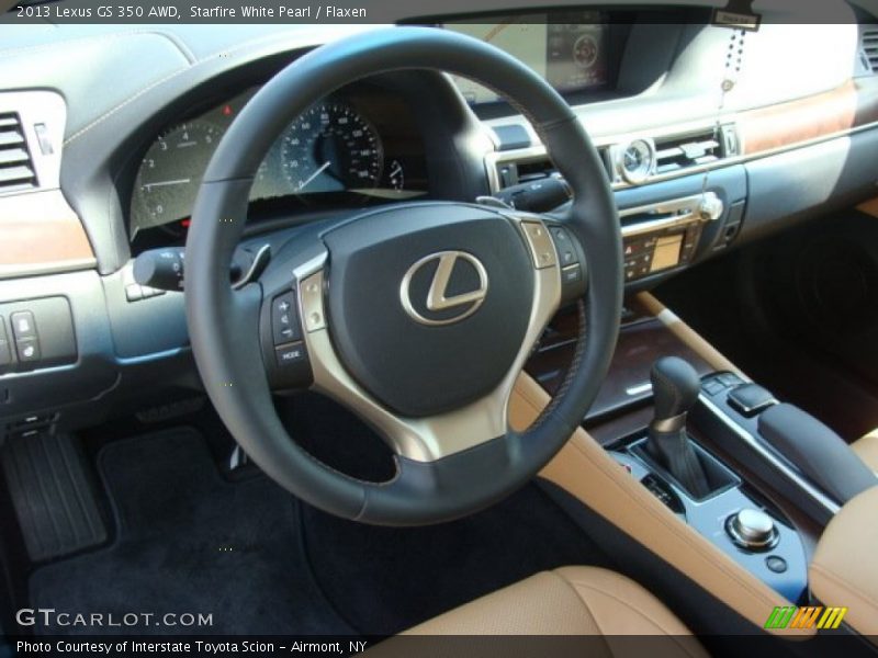 Starfire White Pearl / Flaxen 2013 Lexus GS 350 AWD