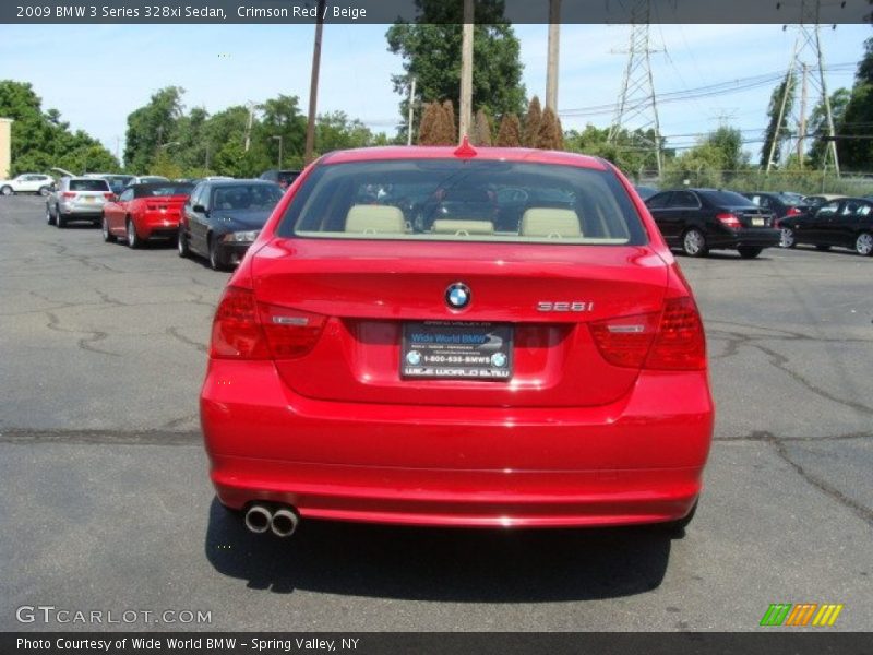 Crimson Red / Beige 2009 BMW 3 Series 328xi Sedan