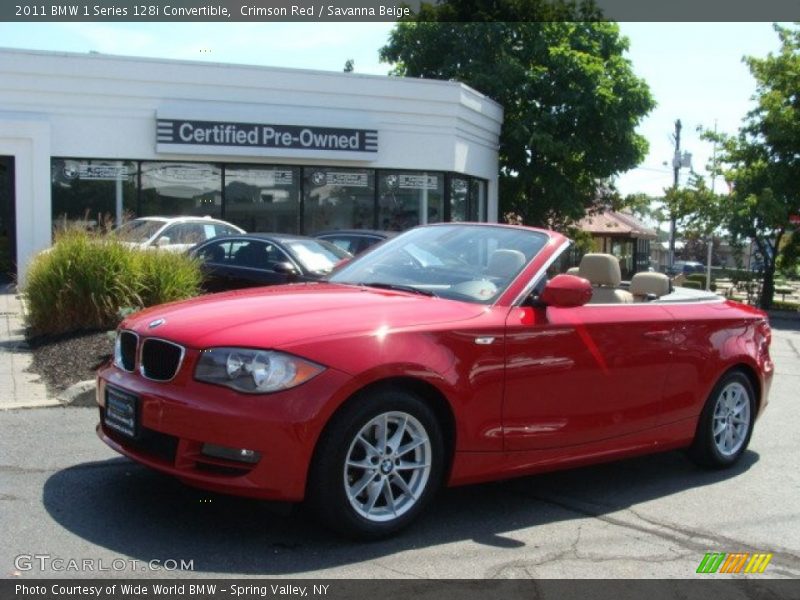 Crimson Red / Savanna Beige 2011 BMW 1 Series 128i Convertible