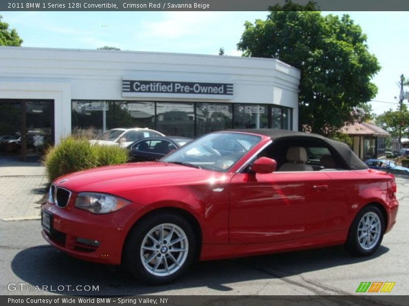 Crimson Red / Savanna Beige 2011 BMW 1 Series 128i Convertible