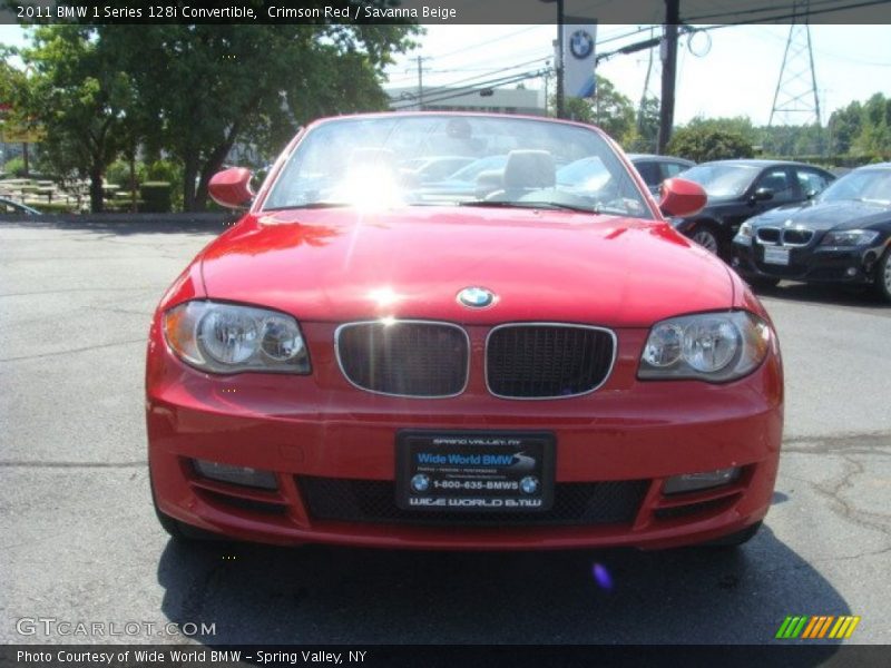 Crimson Red / Savanna Beige 2011 BMW 1 Series 128i Convertible