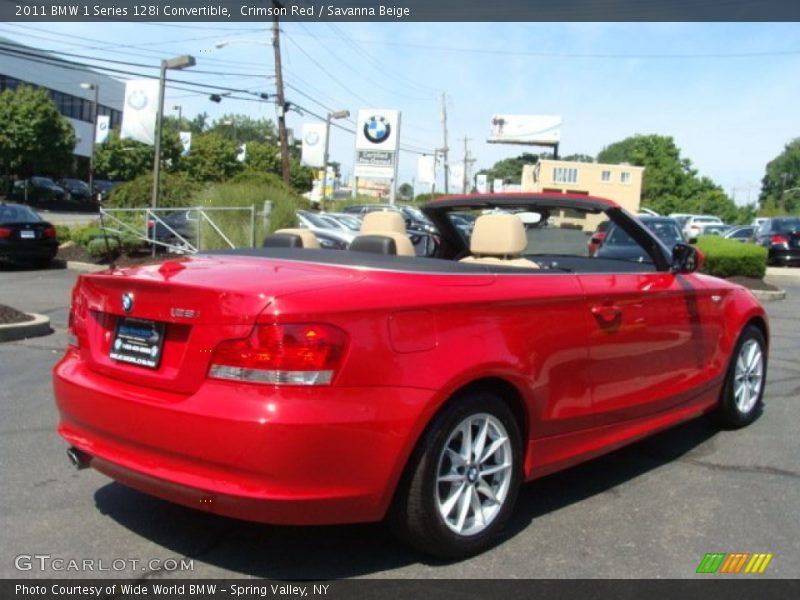 Crimson Red / Savanna Beige 2011 BMW 1 Series 128i Convertible