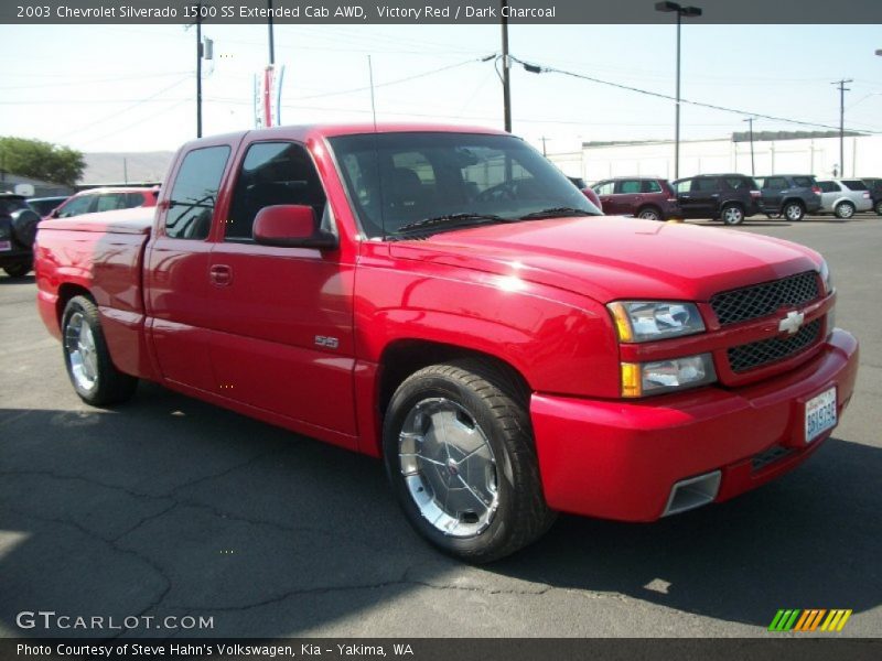 Victory Red / Dark Charcoal 2003 Chevrolet Silverado 1500 SS Extended Cab AWD