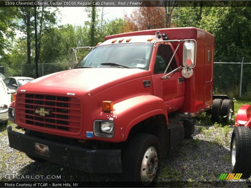 Red / Pewter 1999 Chevrolet C Series Kodiak C6500 Regular Cab Chassis