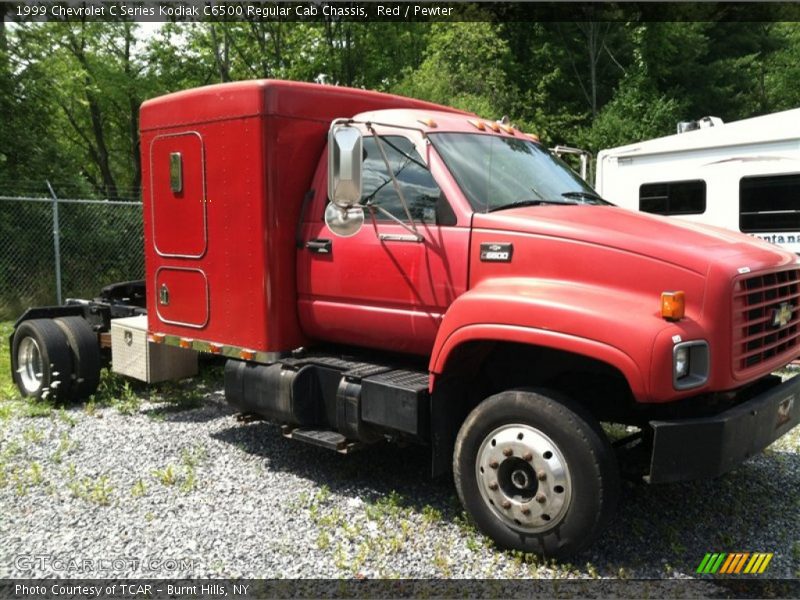 Red / Pewter 1999 Chevrolet C Series Kodiak C6500 Regular Cab Chassis