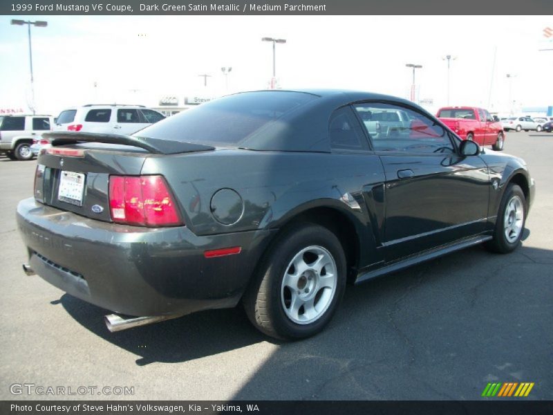 Dark Green Satin Metallic / Medium Parchment 1999 Ford Mustang V6 Coupe