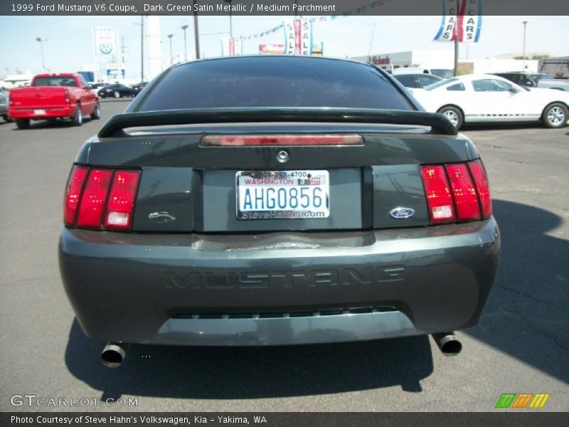 Dark Green Satin Metallic / Medium Parchment 1999 Ford Mustang V6 Coupe