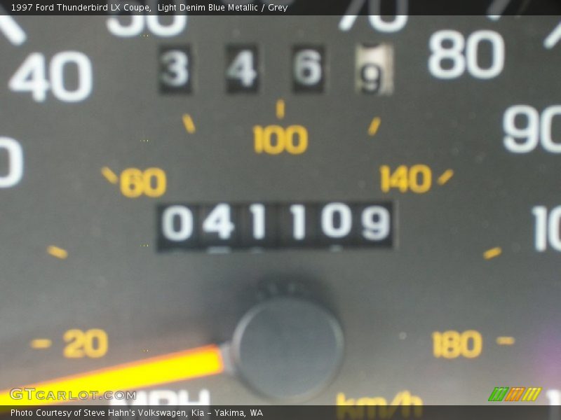 Light Denim Blue Metallic / Grey 1997 Ford Thunderbird LX Coupe