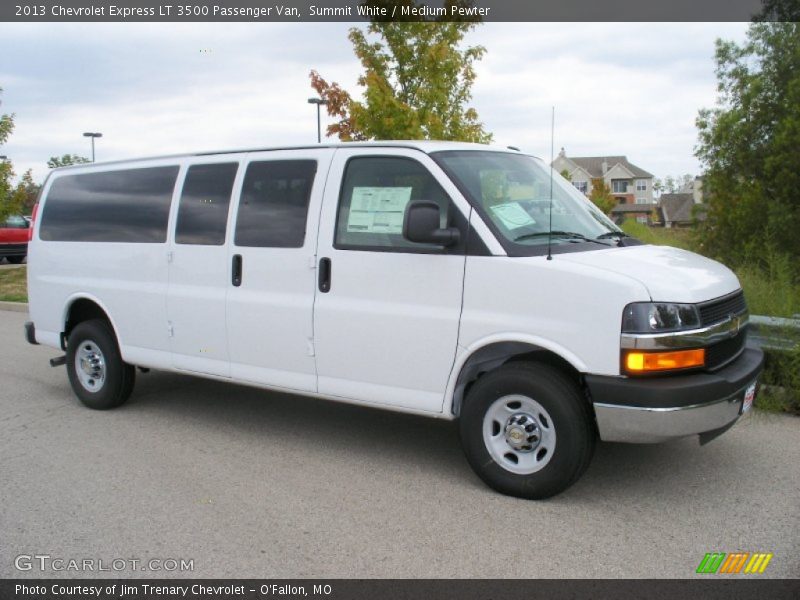 Summit White / Medium Pewter 2013 Chevrolet Express LT 3500 Passenger Van