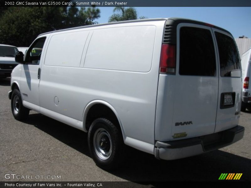 Summit White / Dark Pewter 2002 GMC Savana Van G3500 Cargo
