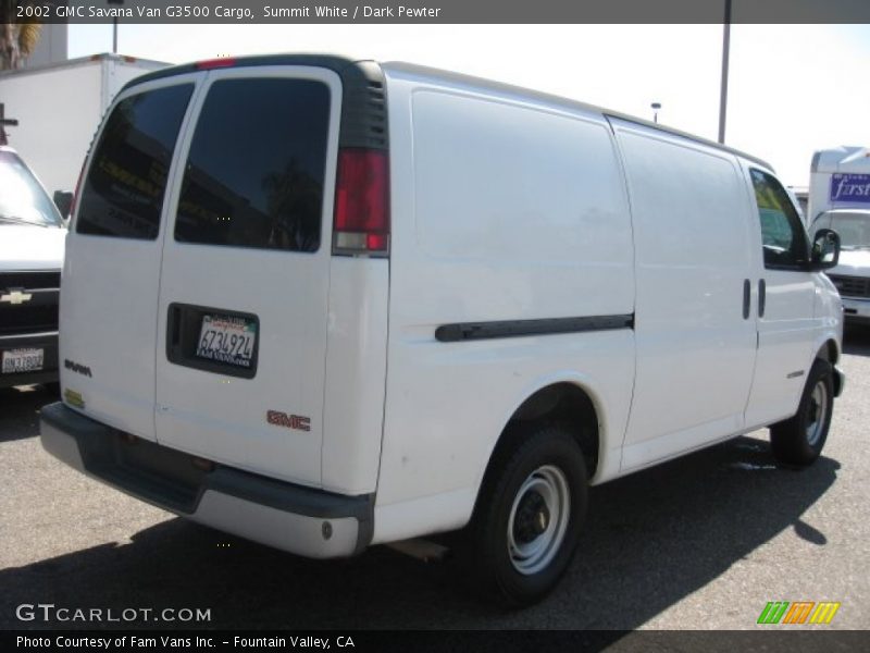 Summit White / Dark Pewter 2002 GMC Savana Van G3500 Cargo
