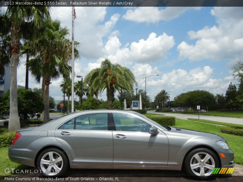 Palladium Silver Metallic / Ash/Grey 2013 Mercedes-Benz S 550 Sedan