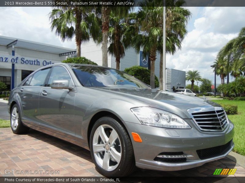 Palladium Silver Metallic / Ash/Grey 2013 Mercedes-Benz S 550 Sedan