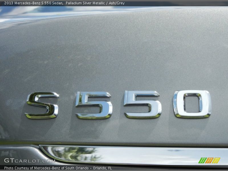 Palladium Silver Metallic / Ash/Grey 2013 Mercedes-Benz S 550 Sedan