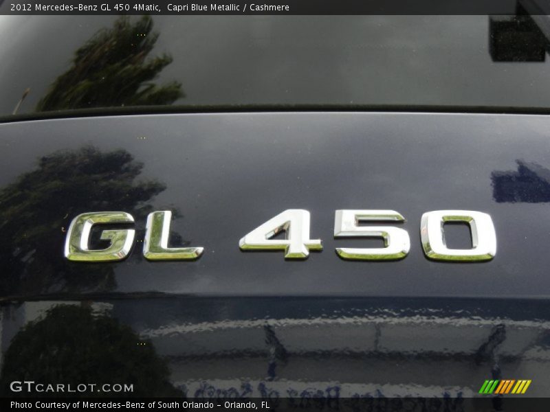 Capri Blue Metallic / Cashmere 2012 Mercedes-Benz GL 450 4Matic
