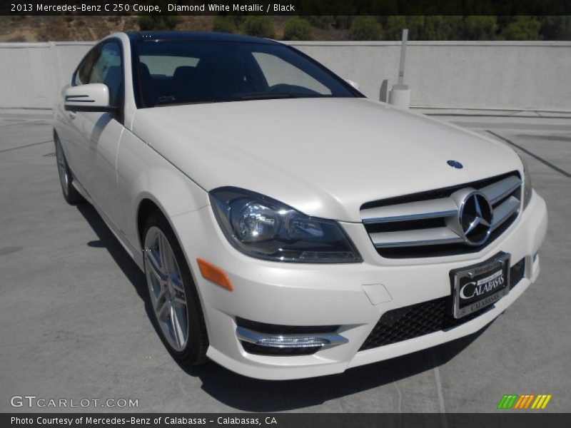 Diamond White Metallic / Black 2013 Mercedes-Benz C 250 Coupe