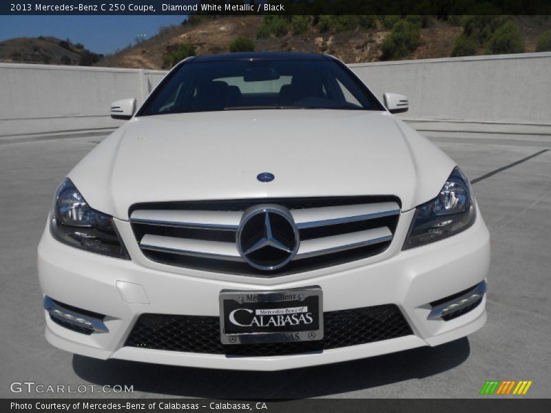 Diamond White Metallic / Black 2013 Mercedes-Benz C 250 Coupe