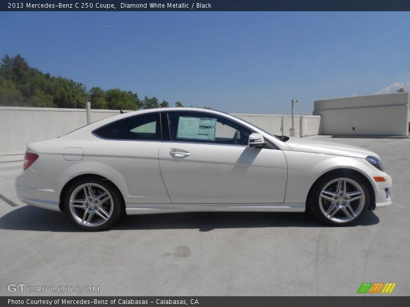 Diamond White Metallic / Black 2013 Mercedes-Benz C 250 Coupe