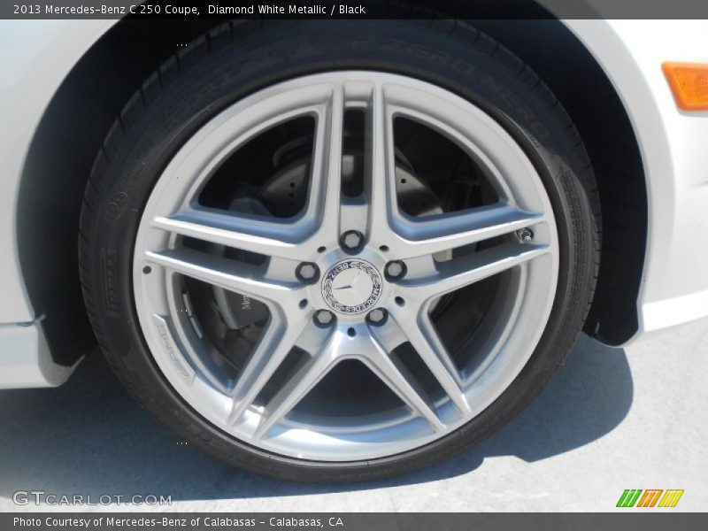 Diamond White Metallic / Black 2013 Mercedes-Benz C 250 Coupe
