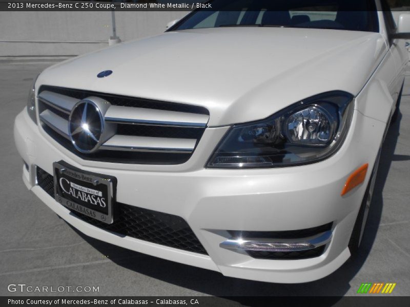Diamond White Metallic / Black 2013 Mercedes-Benz C 250 Coupe